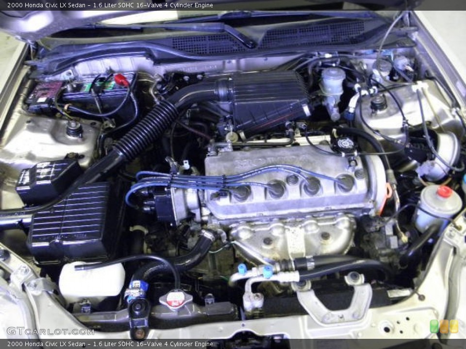 1.6 Liter SOHC 16-Valve 4 Cylinder Engine for the 2000 Honda Civic #67272005