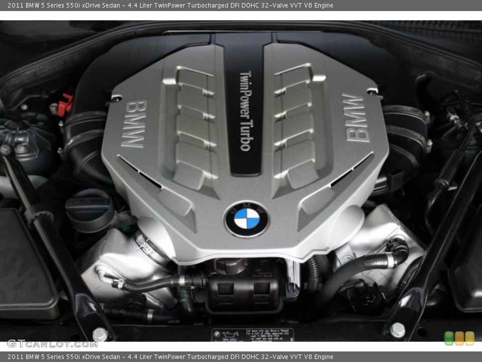 4.4 Liter TwinPower Turbocharged DFI DOHC 32-Valve VVT V8 Engine for the 2011 BMW 5 Series #67341536