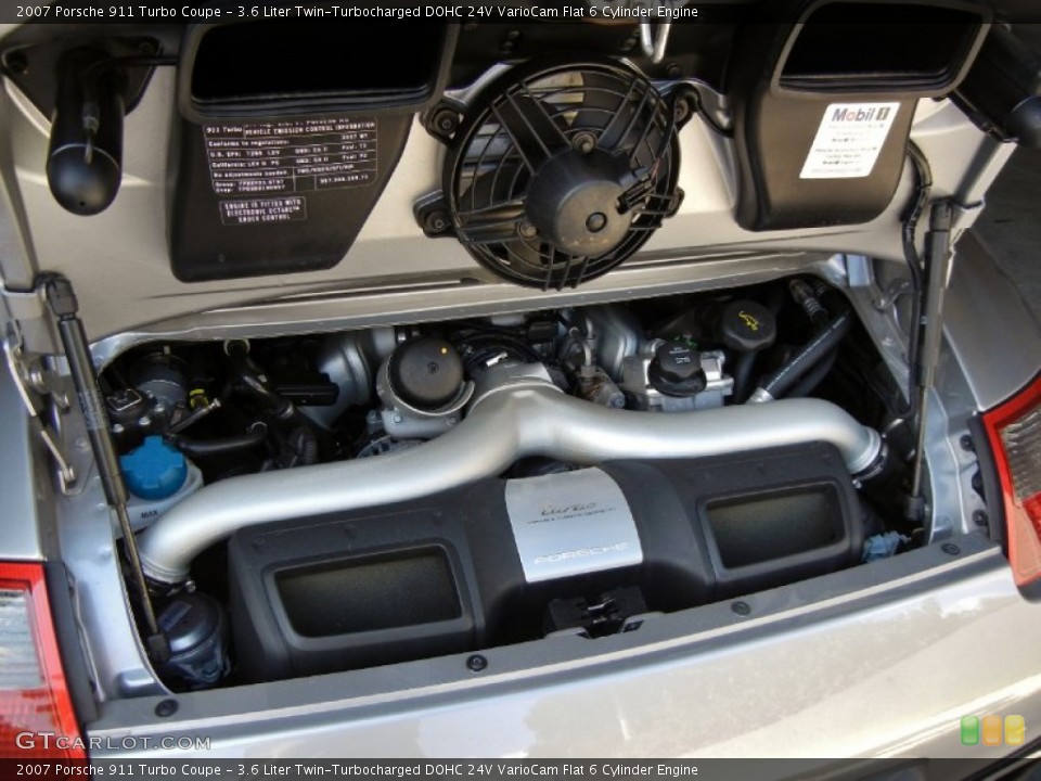 3.6 Liter Twin-Turbocharged DOHC 24V VarioCam Flat 6 Cylinder Engine for the 2007 Porsche 911 #67353089