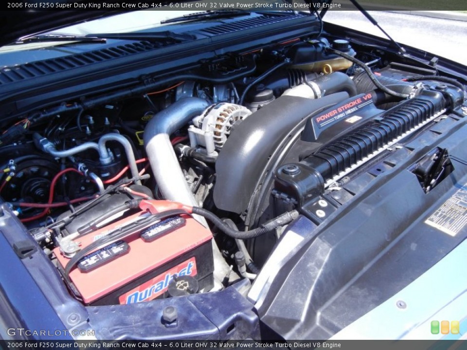 6.0 Liter OHV 32 Valve Power Stroke Turbo Diesel V8 Engine for the 2006 Ford F250 Super Duty #67394762