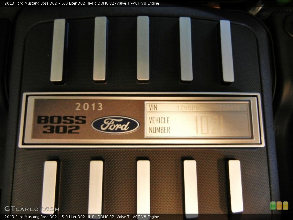 5.0 Liter 302 Hi-Po DOHC 32-Valve Ti-VCT V8 Engine for the 2013 Ford Mustang #67395683