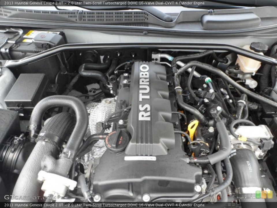 2.0 Liter Twin-Scroll Turbocharged DOHC 16-Valve Dual-CVVT 4 Cylinder Engine for the 2013 Hyundai Genesis Coupe #67458231