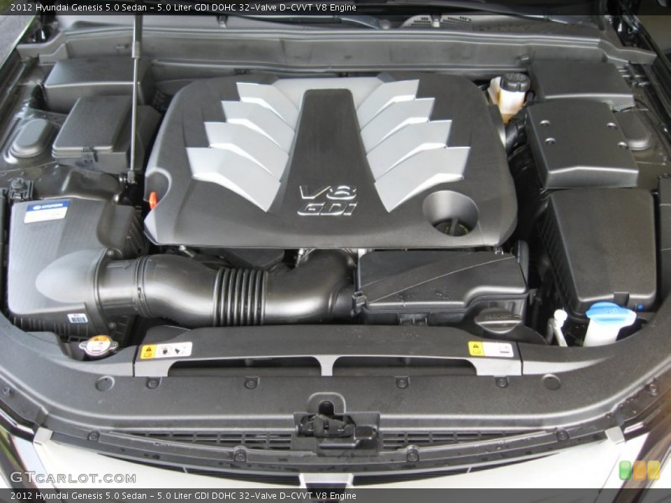 5.0 Liter GDI DOHC 32-Valve D-CVVT V8 Engine for the 2012 Hyundai Genesis #67486369