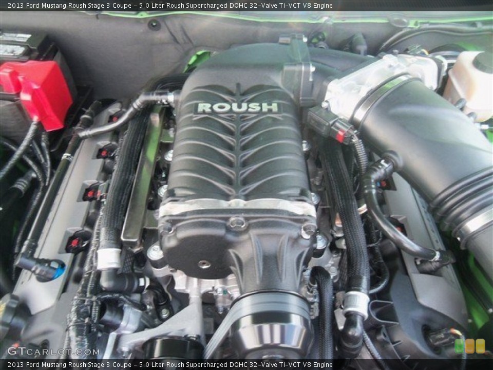 5.0 Liter Roush Supercharged DOHC 32-Valve Ti-VCT V8 Engine for the 2013 Ford Mustang #67489423