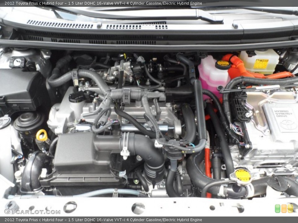 1.5 Liter DOHC 16-Valve VVT-i 4 Cylinder Gasoline/Electric Hybrid Engine for the 2012 Toyota Prius c #67542252