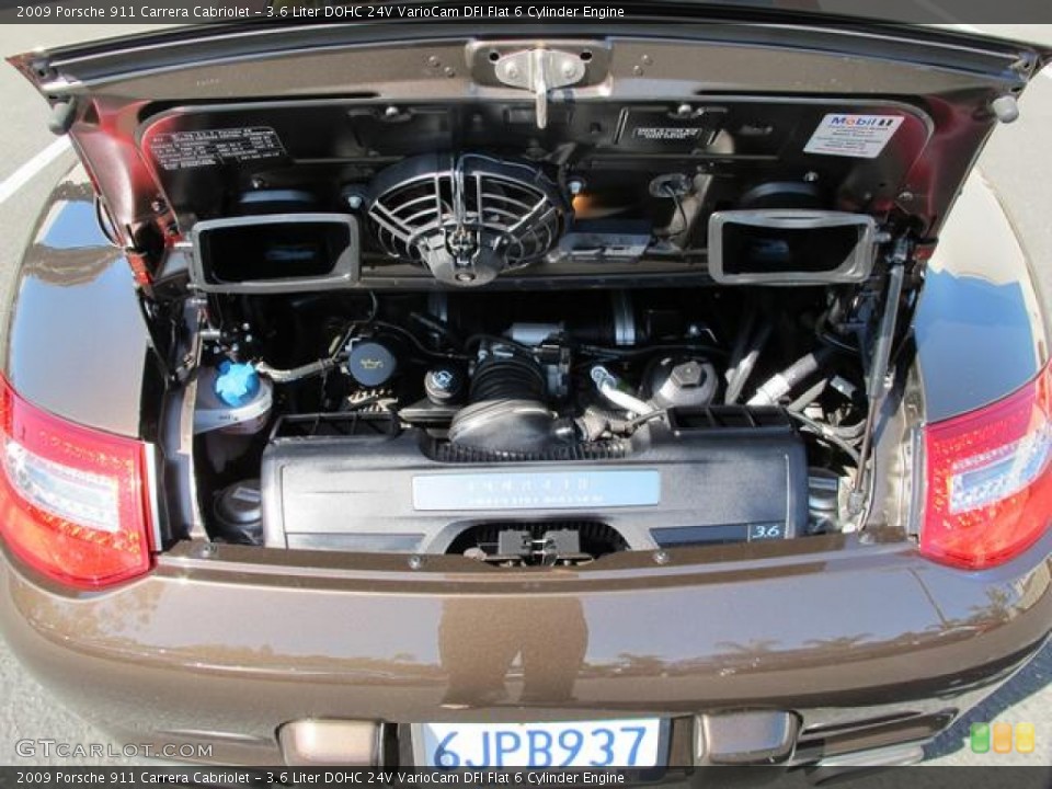3.6 Liter DOHC 24V VarioCam DFI Flat 6 Cylinder 2009 Porsche 911 Engine