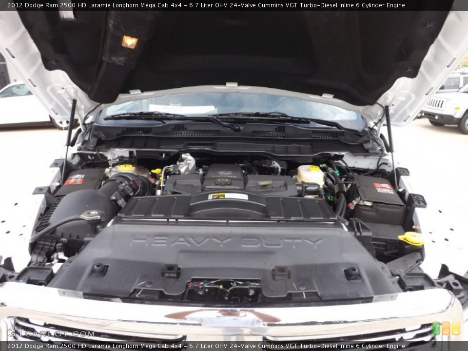 6.7 Liter OHV 24-Valve Cummins VGT Turbo-Diesel Inline 6 Cylinder Engine for the 2012 Dodge Ram 2500 HD #67779741
