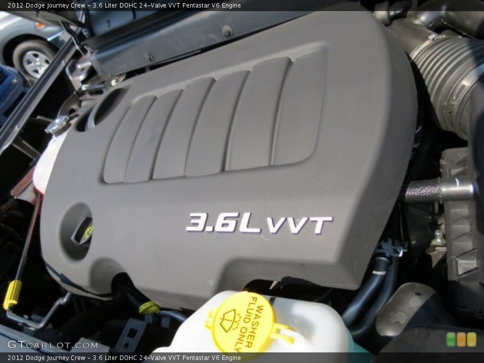 3.6 Liter DOHC 24-Valve VVT Pentastar V6 2012 Dodge Journey Engine