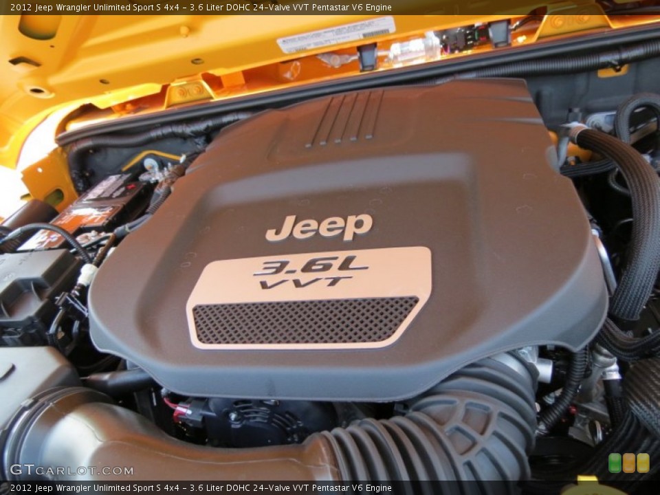 3.6 Liter DOHC 24-Valve VVT Pentastar V6 Engine for the 2012 Jeep Wrangler Unlimited #67836320