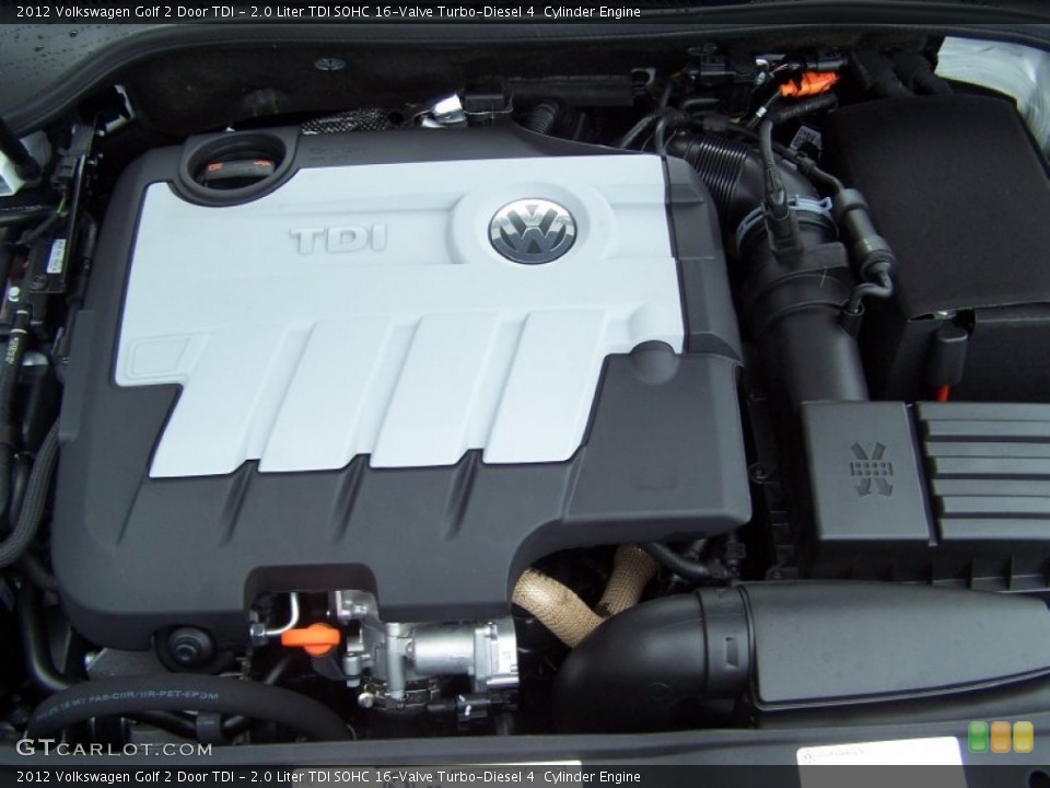 2.0 Liter TDI SOHC 16-Valve Turbo-Diesel 4  Cylinder 2012 Volkswagen Golf Engine
