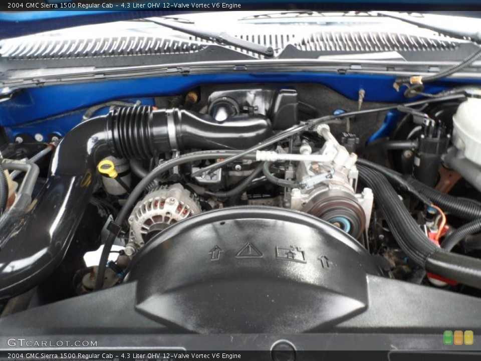 4.3 Liter OHV 12-Valve Vortec V6 2004 GMC Sierra 1500 Engine