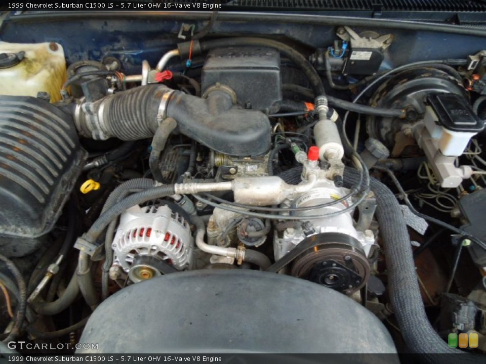 5.7 Liter OHV 16-Valve V8 1999 Chevrolet Suburban Engine
