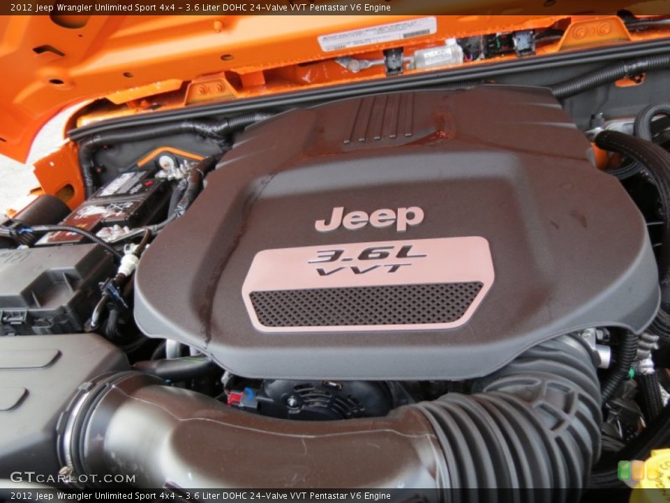 3.6 Liter DOHC 24-Valve VVT Pentastar V6 Engine for the 2012 Jeep Wrangler Unlimited #68000582