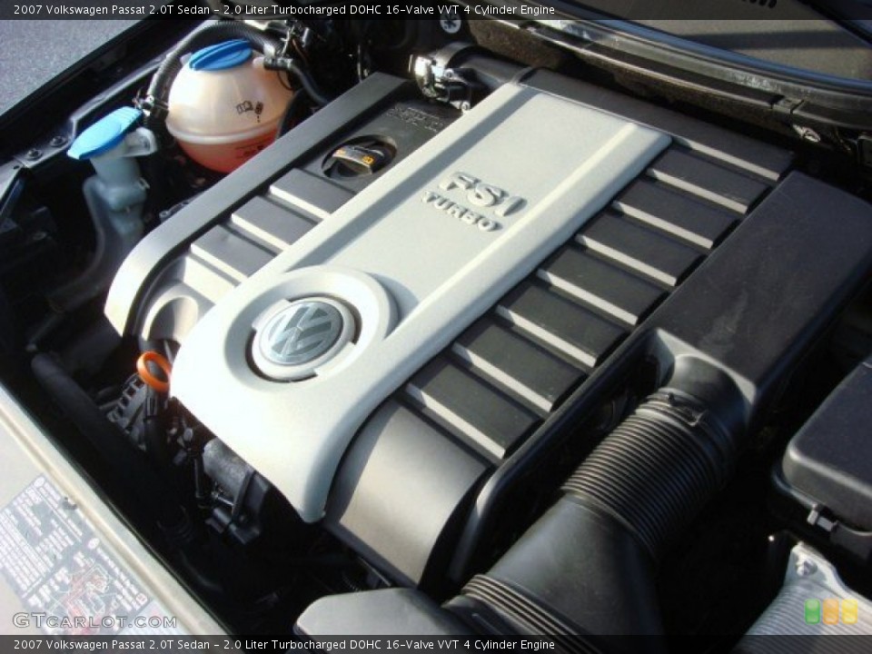 2.0 Liter Turbocharged DOHC 16-Valve VVT 4 Cylinder 2007 Volkswagen Passat Engine