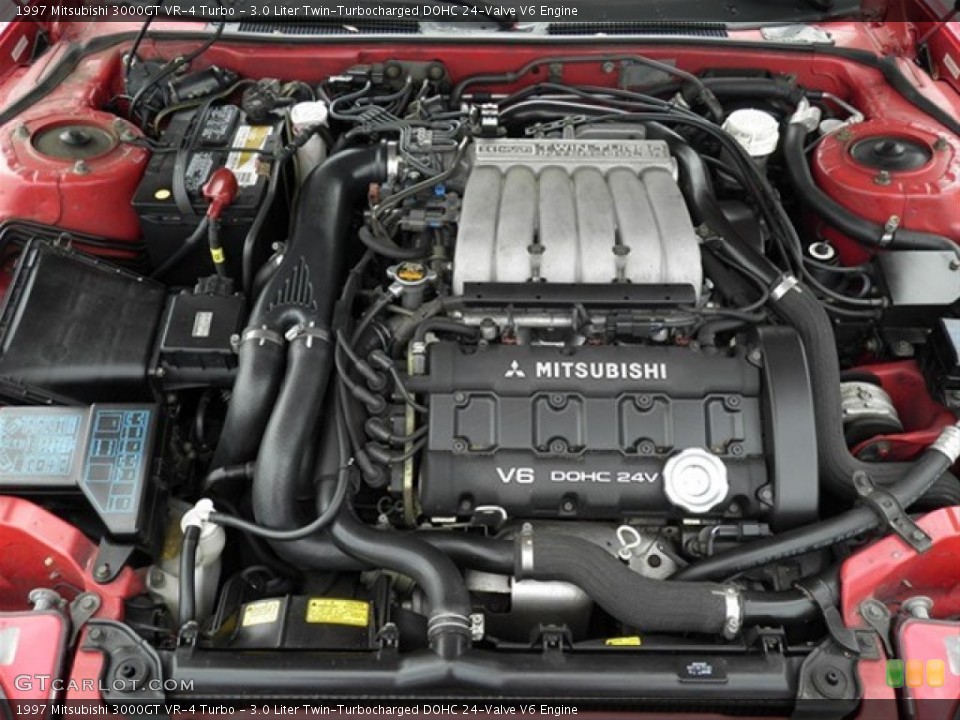 3.0 Liter Twin-Turbocharged DOHC 24-Valve V6 1997 Mitsubishi 3000GT Engine