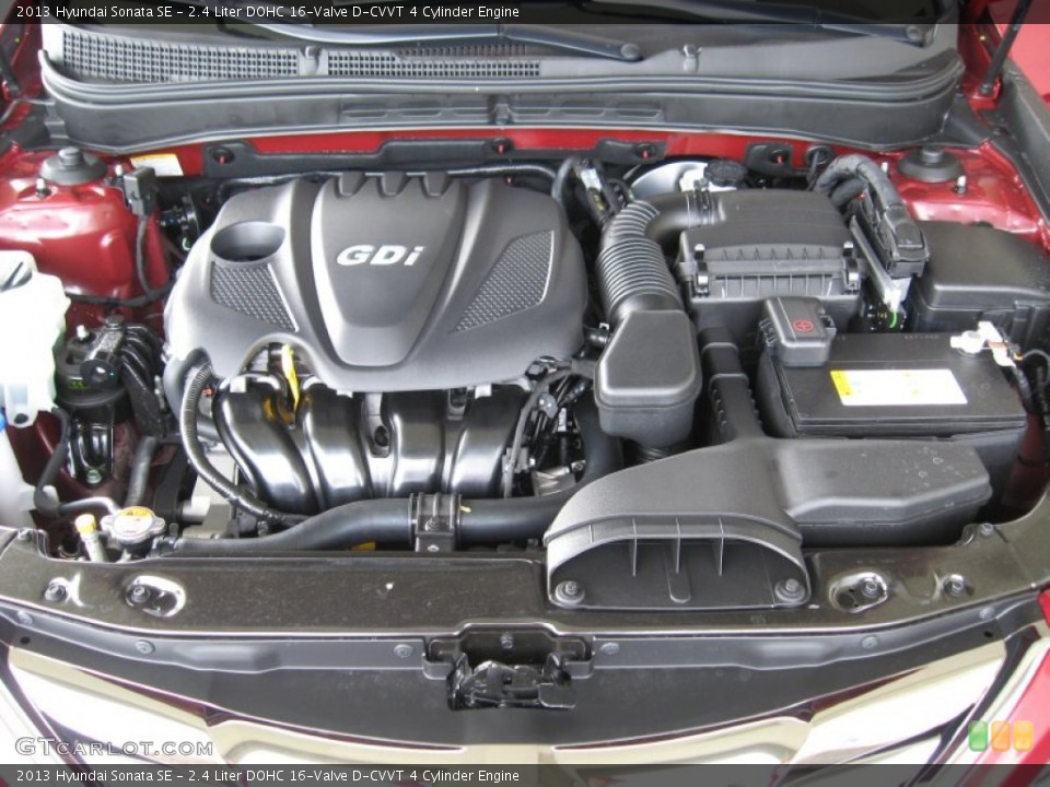 2.4 Liter DOHC 16-Valve D-CVVT 4 Cylinder Engine for the 2013 Hyundai Sonata #68038766