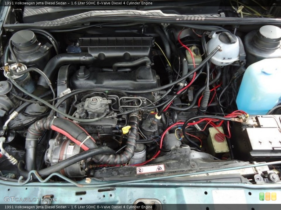 1.6 Liter SOHC 8-Valve Diesel 4 Cylinder 1991 Volkswagen Jetta Engine