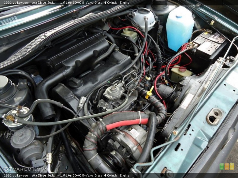 1.6 Liter SOHC 8-Valve Diesel 4 Cylinder Engine for the 1991 Volkswagen Jetta #68050744