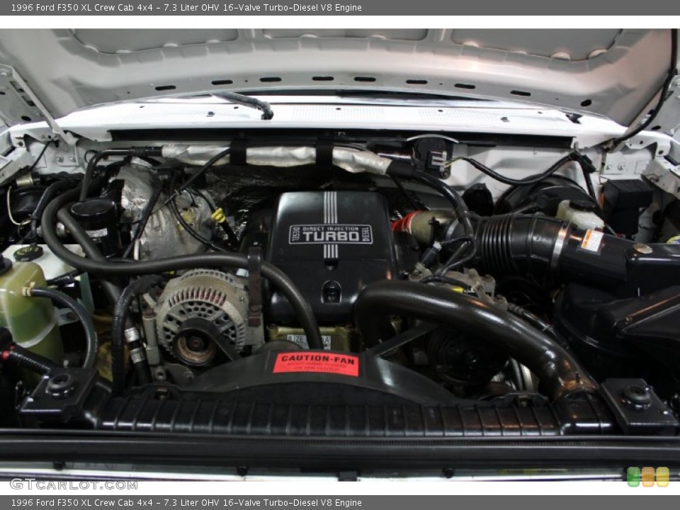 7.3 Liter OHV 16-Valve Turbo-Diesel V8 1996 Ford F350 Engine