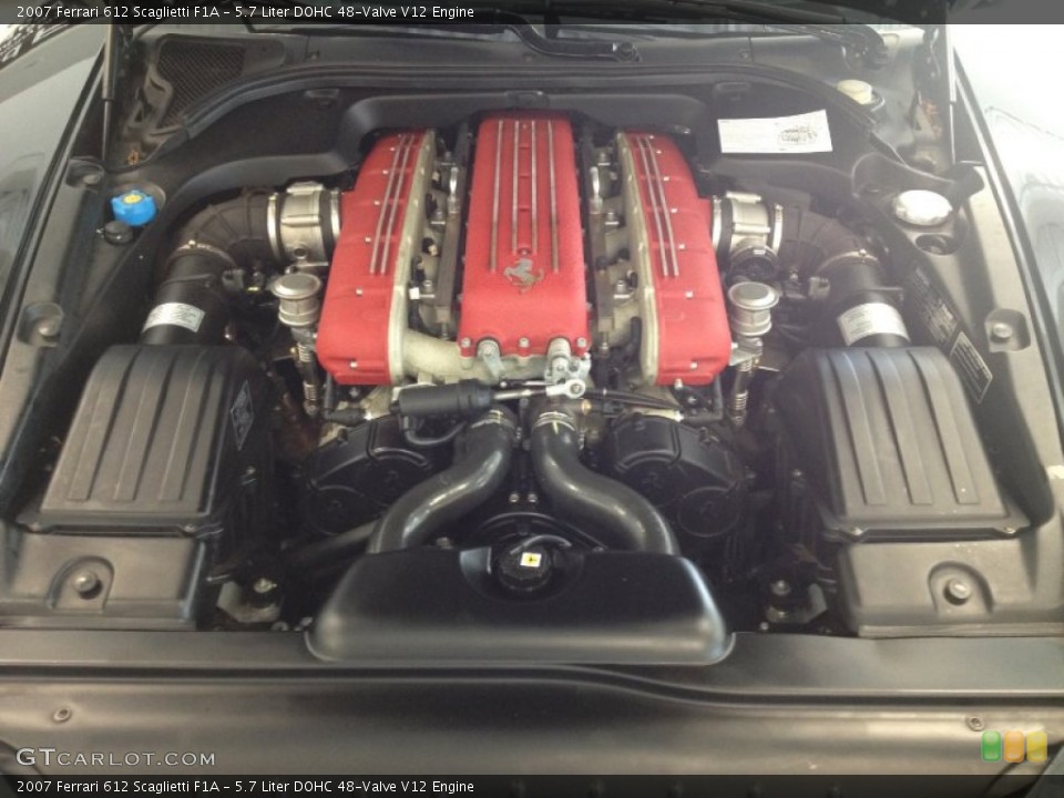 5.7 Liter DOHC 48-Valve V12 2007 Ferrari 612 Scaglietti Engine