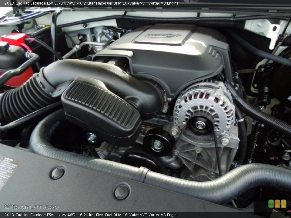 6.2 Liter Flex-Fuel OHV 16-Valve VVT Vortec V8 2013 Cadillac Escalade Engine