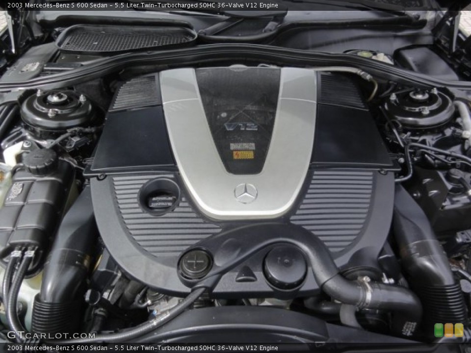 5.5 Liter Twin-Turbocharged SOHC 36-Valve V12 Engine for the 2003 Mercedes-Benz S #68094857