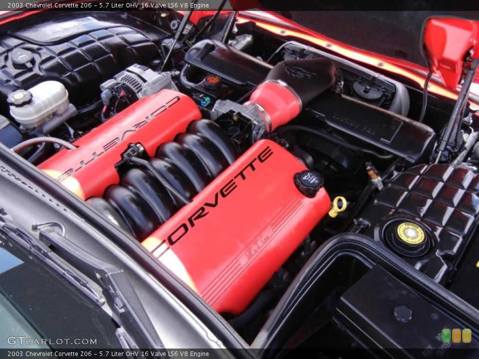 5.7 Liter OHV 16 Valve LS6 V8 Engine for the 2003 Chevrolet Corvette #68095604