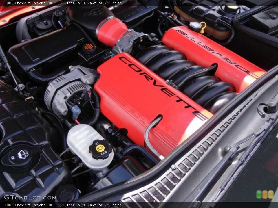 5.7 Liter OHV 16 Valve LS6 V8 Engine for the 2003 Chevrolet Corvette #68095613