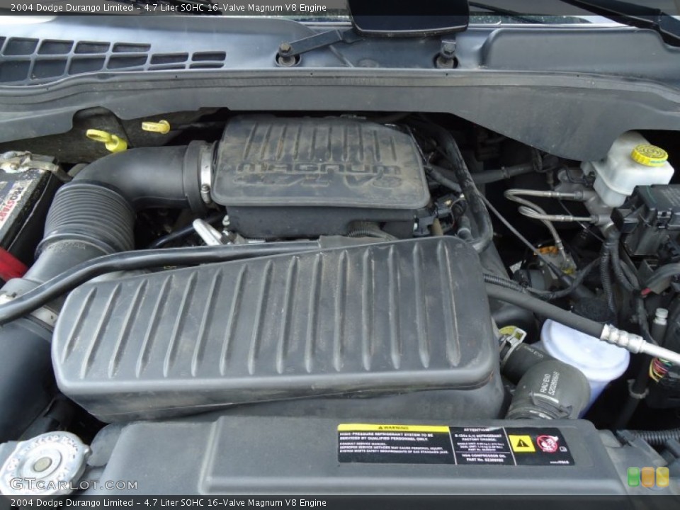 4.7 Liter SOHC 16-Valve Magnum V8 2004 Dodge Durango Engine