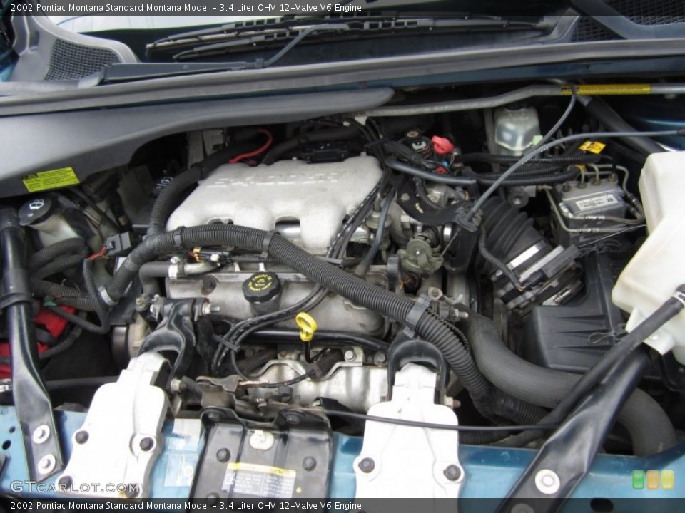 3.4 Liter OHV 12-Valve V6 2002 Pontiac Montana Engine
