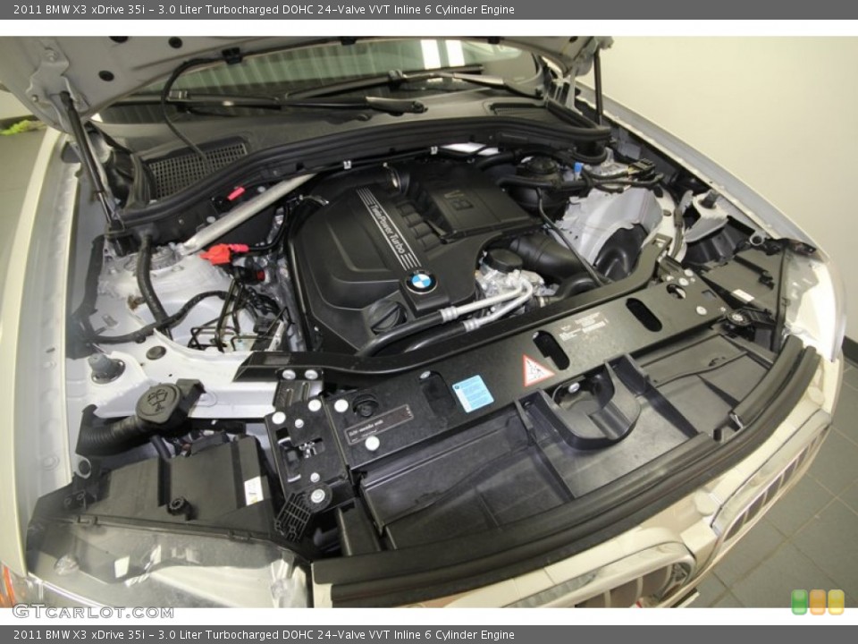 3.0 Liter Turbocharged DOHC 24-Valve VVT Inline 6 Cylinder 2011 BMW X3 Engine