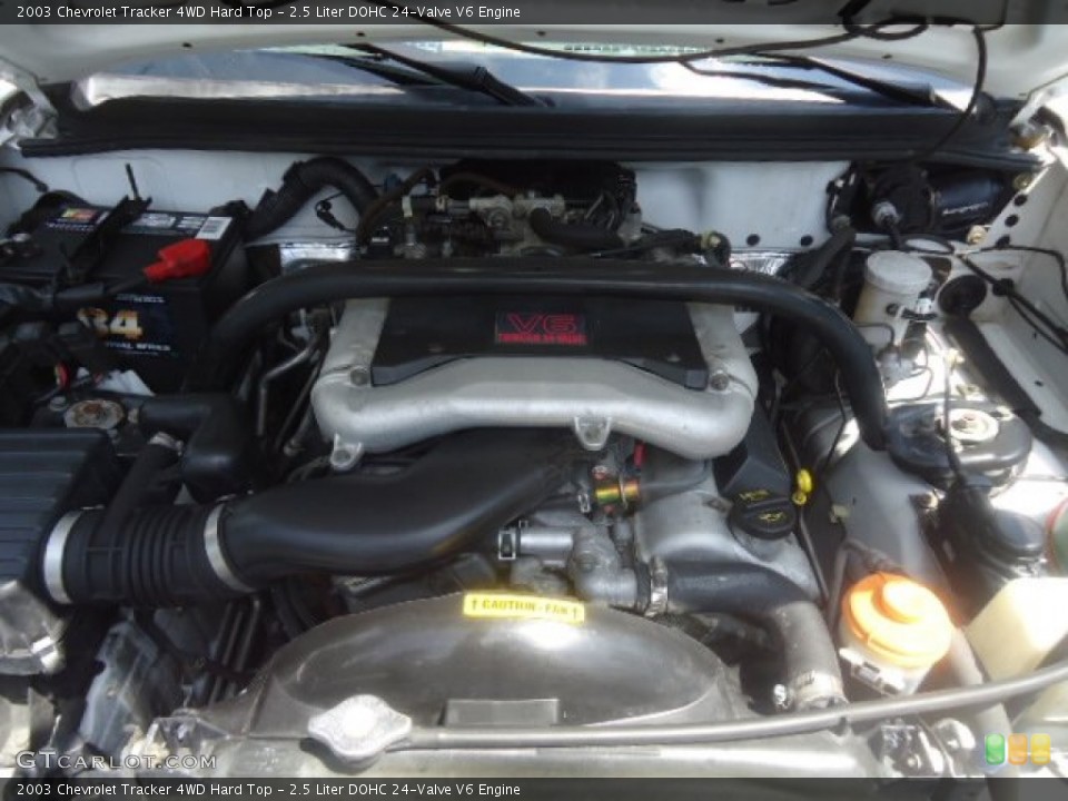 2.5 Liter DOHC 24-Valve V6 2003 Chevrolet Tracker Engine
