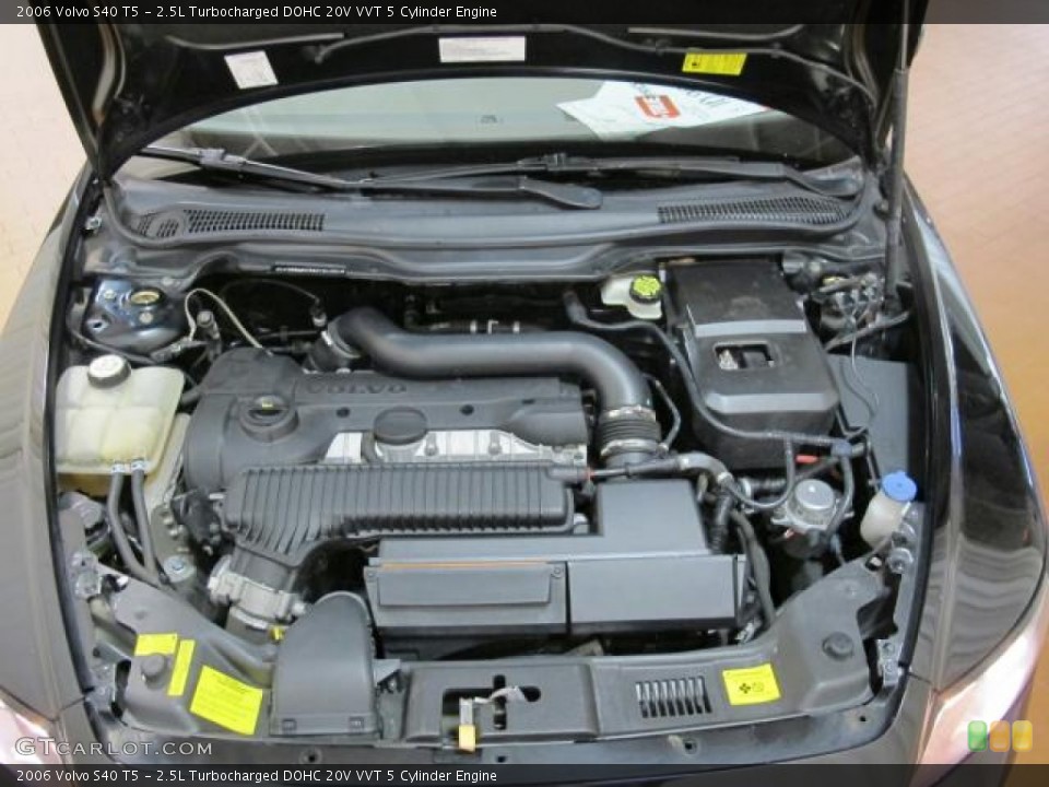 2.5L Turbocharged DOHC 20V VVT 5 Cylinder 2006 Volvo S40 Engine