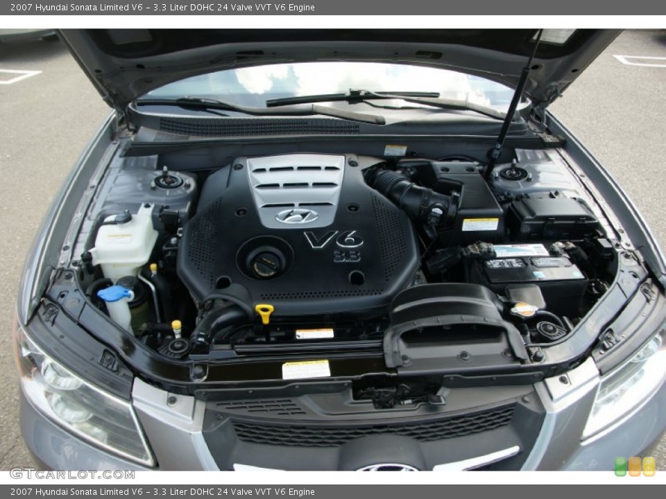 3.3 Liter DOHC 24 Valve VVT V6 2007 Hyundai Sonata Engine