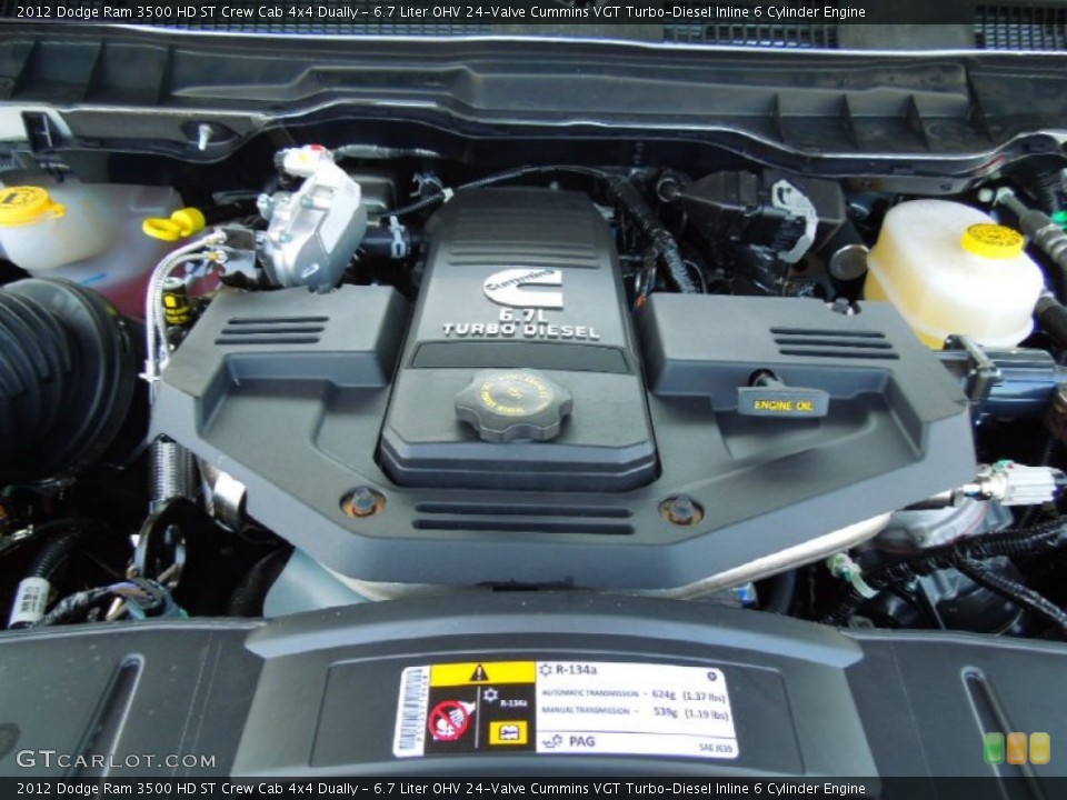 6.7 Liter OHV 24-Valve Cummins VGT Turbo-Diesel Inline 6 Cylinder Engine for the 2012 Dodge Ram 3500 HD #68446766