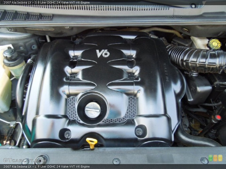 3.8 Liter DOHC 24 Valve VVT V6 2007 Kia Sedona Engine