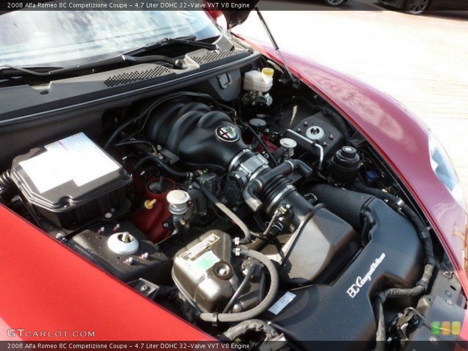 4.7 Liter DOHC 32-Valve VVT V8 2008 Alfa Romeo 8C Competizione Engine