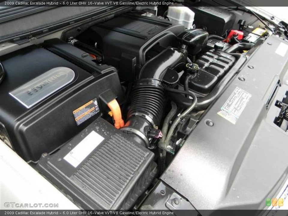 6.0 Liter OHV 16-Valve VVT V8 Gasoline/Electric Hybrid Engine for the 2009 Cadillac Escalade #68485162