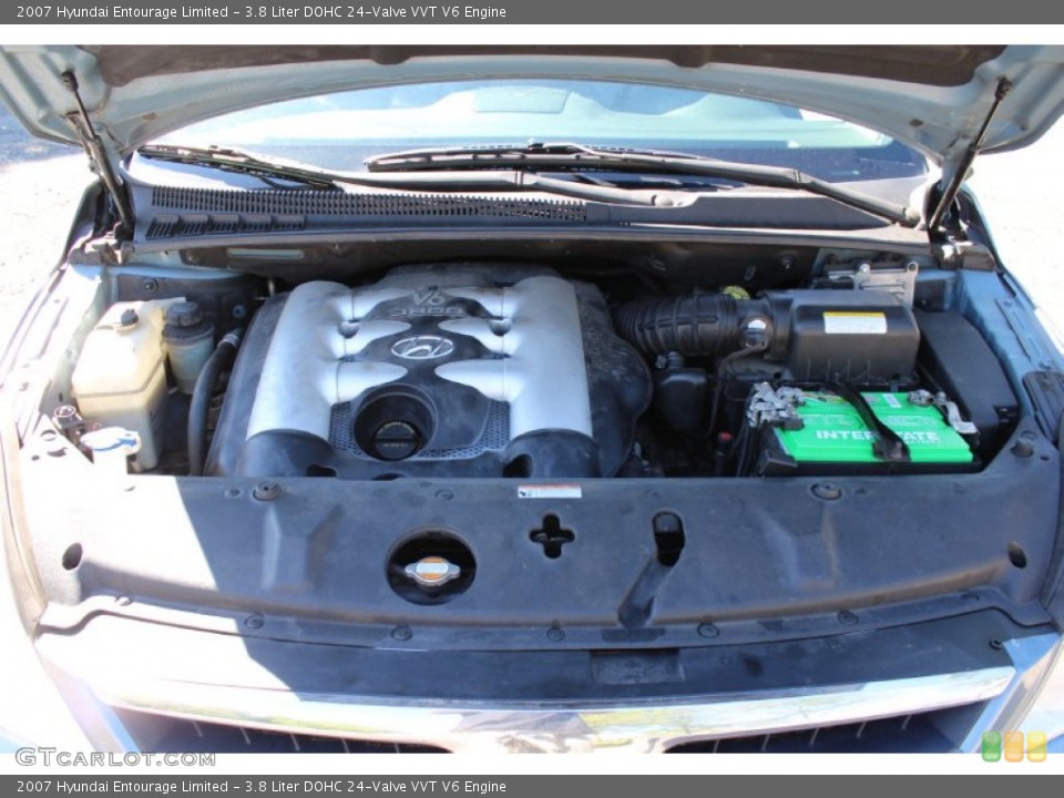 3.8 Liter DOHC 24-Valve VVT V6 2007 Hyundai Entourage Engine