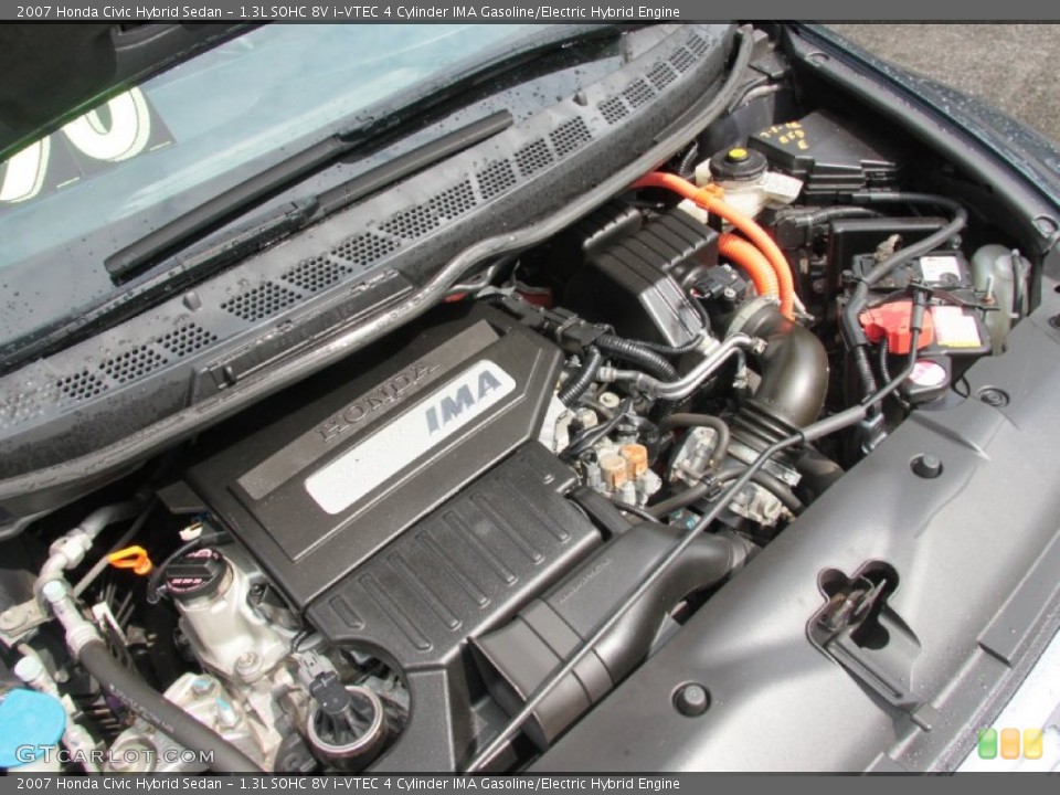 1.3L SOHC 8V i-VTEC 4 Cylinder IMA Gasoline/Electric Hybrid 2007 Honda Civic Engine