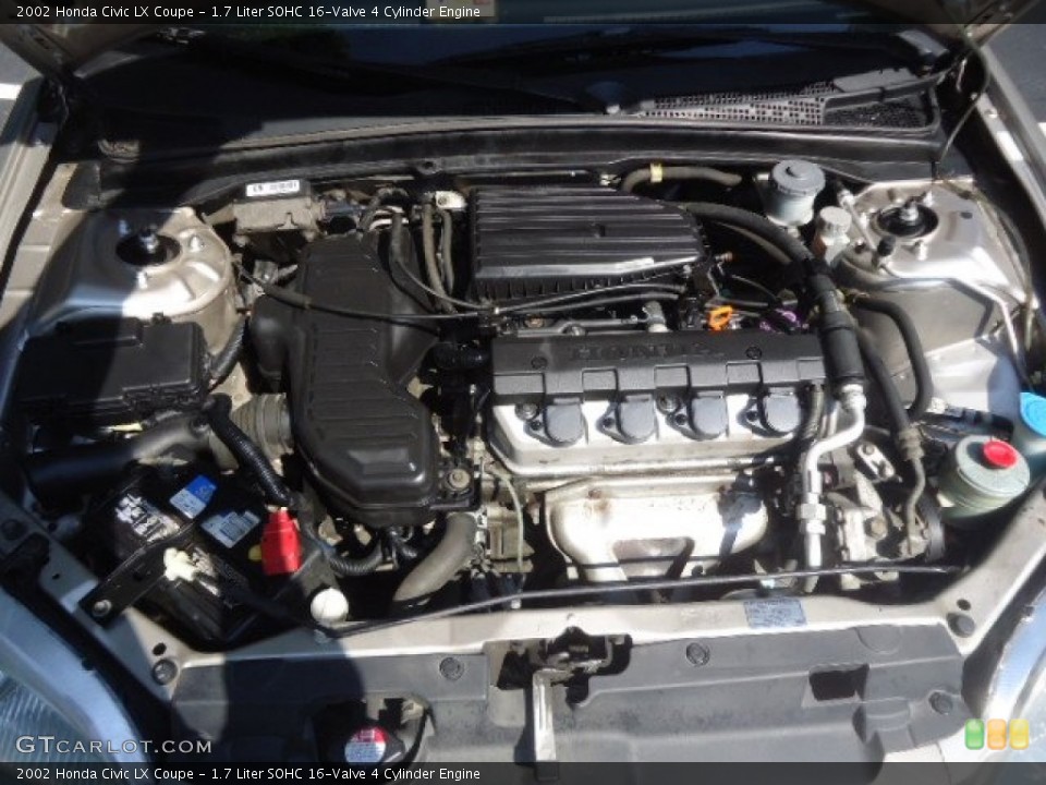 1.7 Liter SOHC 16-Valve 4 Cylinder Engine for the 2002 Honda Civic #68512675