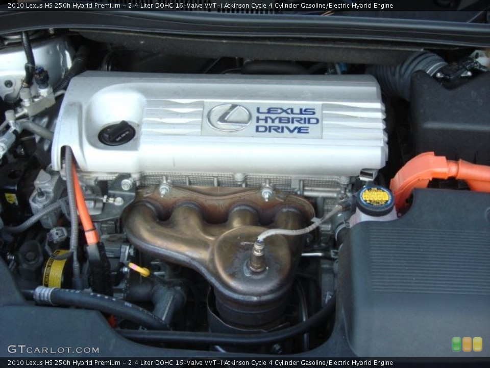 2.4 Liter DOHC 16-Valve VVT-i Atkinson Cycle 4 Cylinder Gasoline/Electric Hybrid Engine for the 2010 Lexus HS #68601047