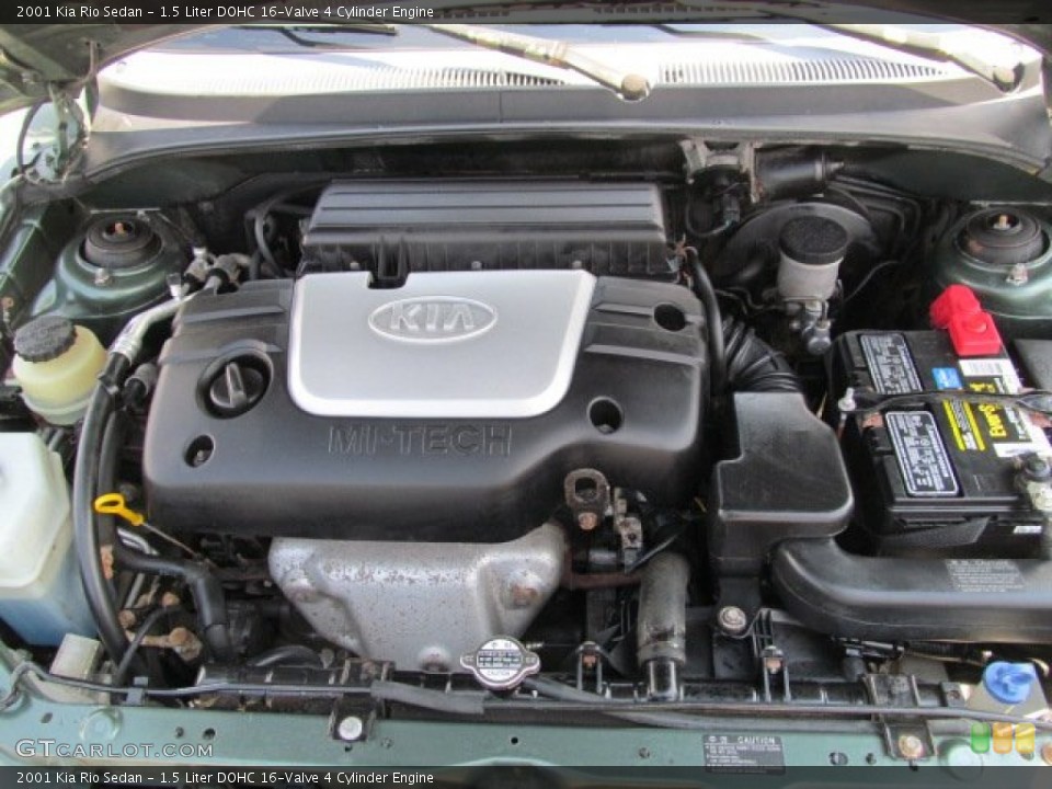 1.5 Liter DOHC 16-Valve 4 Cylinder Engine for the 2001 Kia Rio #68672425