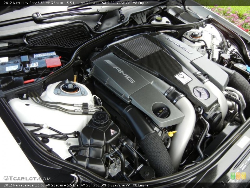 5.5 Liter AMG Biturbo DOHC 32-Valve VVT V8 2012 Mercedes-Benz S Engine