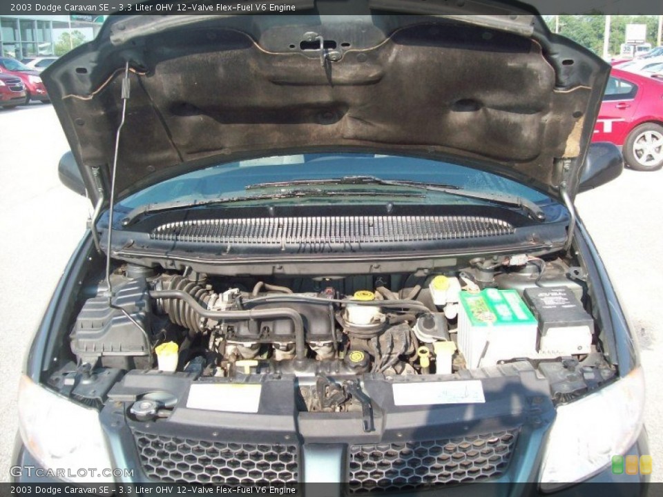 3.3 Liter OHV 12-Valve Flex-Fuel V6 2003 Dodge Caravan Engine