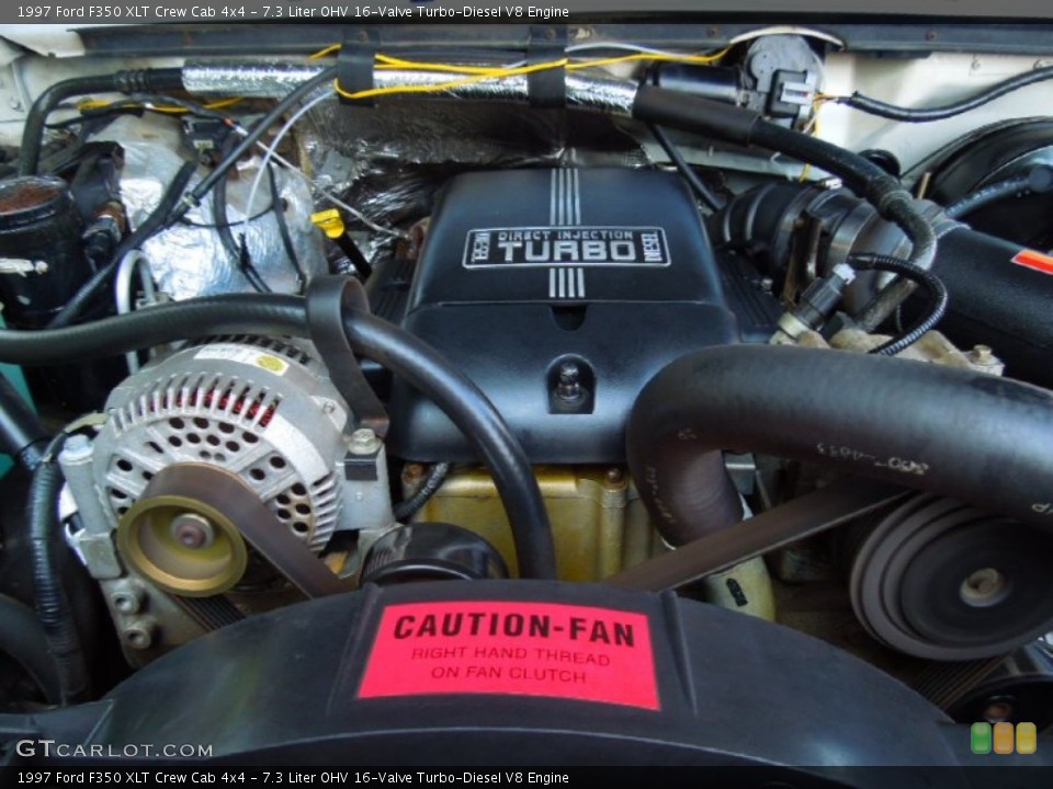 7.3 Liter OHV 16-Valve Turbo-Diesel V8 1997 Ford F350 Engine