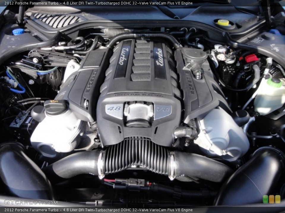 4.8 Liter DFI Twin-Turbocharged DOHC 32-Valve VarioCam Plus V8 2012 Porsche Panamera Engine