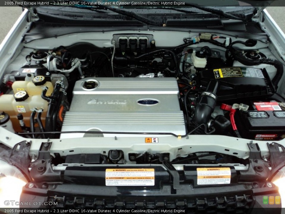 2.3 Liter DOHC 16-Valve Duratec 4 Cylinder Gasoline/Electric Hybrid 2005 Ford Escape Engine