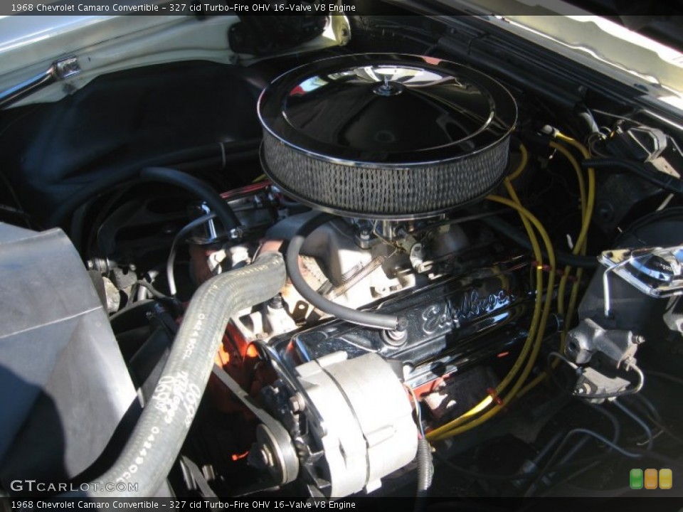 327 cid Turbo-Fire OHV 16-Valve V8 1968 Chevrolet Camaro Engine