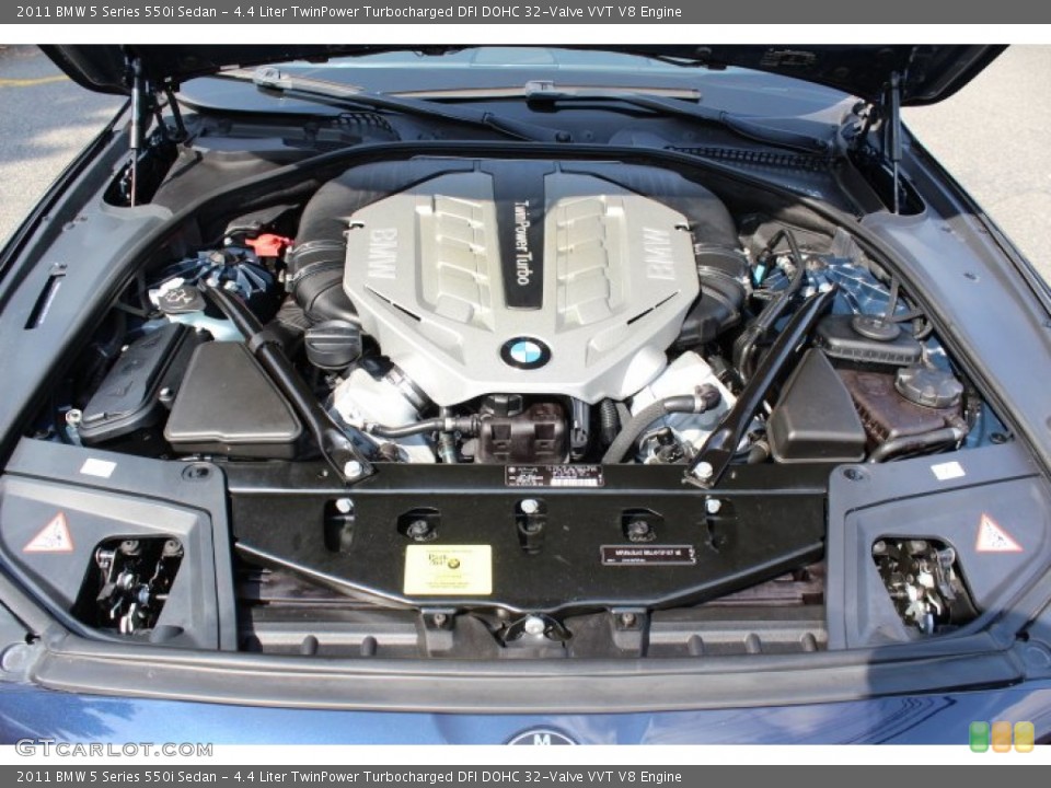 4.4 Liter TwinPower Turbocharged DFI DOHC 32-Valve VVT V8 Engine for the 2011 BMW 5 Series #69114737
